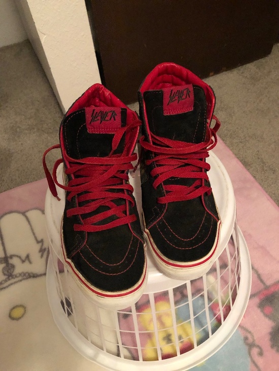 Vans Other - sLaYeR vans hi-tops METAL mens7 womens5.5 skate